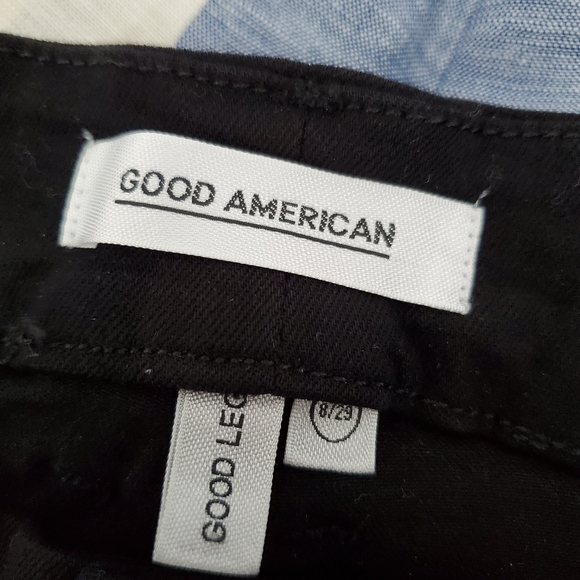 GOOD AMERICAN Good Leg Black High Rise Skinny Jean - Picture 7 of 8